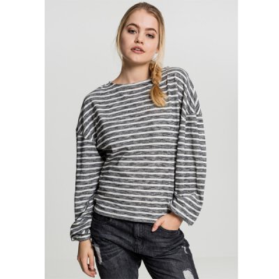 Urban Classics - TB1837 - Ladies Oversized Stripe Pullover - black/white