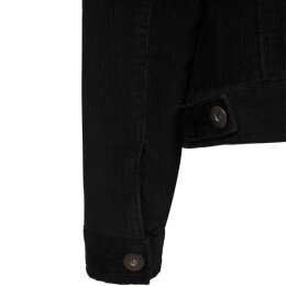 Urban Classics - TB1859 - Ladies Sherpa Cordury Jacket - black/black