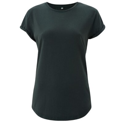Earth Positive - EP16 - Organic Womens Rolled Up Sleeve - stone washed green