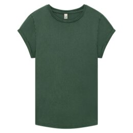 Earth Positive - EP16 - Organic Womens Rolled Sleeve T-Shirt - stone washed green