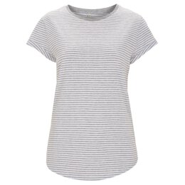 Continental/ Earthpositive - EP16 - Organic Womens Rolled Up Sleeve - white/ melange grey stripes