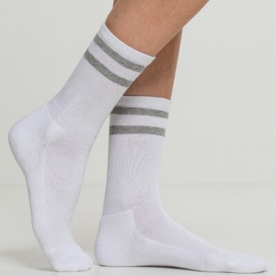 Urban Classics - TB2160 - 2-Stripe Socks - 2 Pack - white/light grey