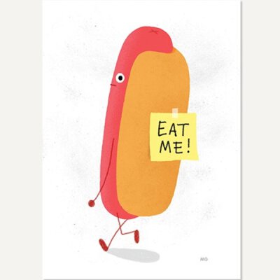 Postkarte - Urbangraphic - Hotdog