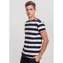 Urban Classics - TB2067 - Block Stripe Tee - black/white