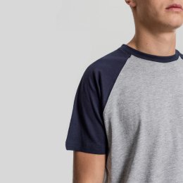 Urban Classics - TB639 Raglan Contrast T-Shirt - grey/navy