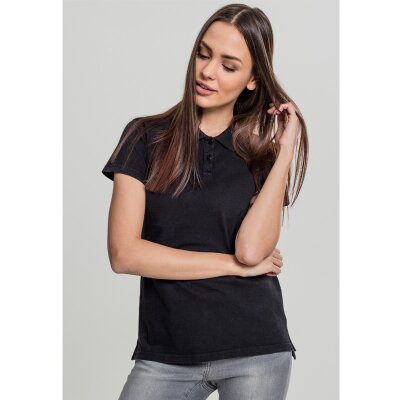 Urban Classics - TB1926 - Ladies Wash Polo Tee - black
