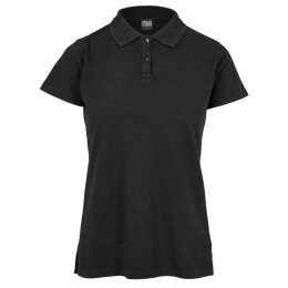 Urban Classics - TB1926 - Ladies Wash Polo Tee - black