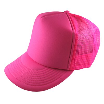 Meshcap - blank - einfarbig pink neon