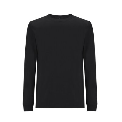 Continental/ Earthpositive - EP18L - ORGANIC Mens/ unisex heavy jersey long sleeve t-shirt - black XS