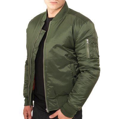 Urban Classics Men - TB861 - Basic Bomber Jacket olive M
