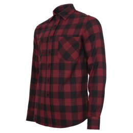 Urban Classics - TB297 Checked Shirt - burgundy/black 3XL