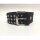 Nietengürtel - Gürtel mit silbernen Spitznieten - 3-Reihig - B009 - Echtleder - black L