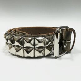 Nietengürtel - Gürtel mit silbernen...