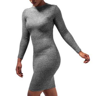 Urban Classics - TB1340 Ladies Rib Dress - charcoal L
