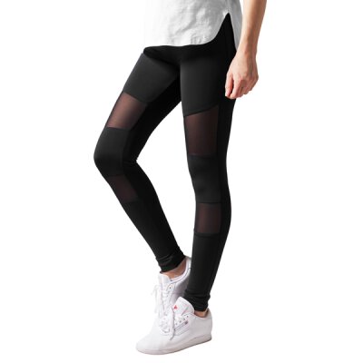 Urban Classics - TB1174 Ladies Tech Mesh Leggings - black M