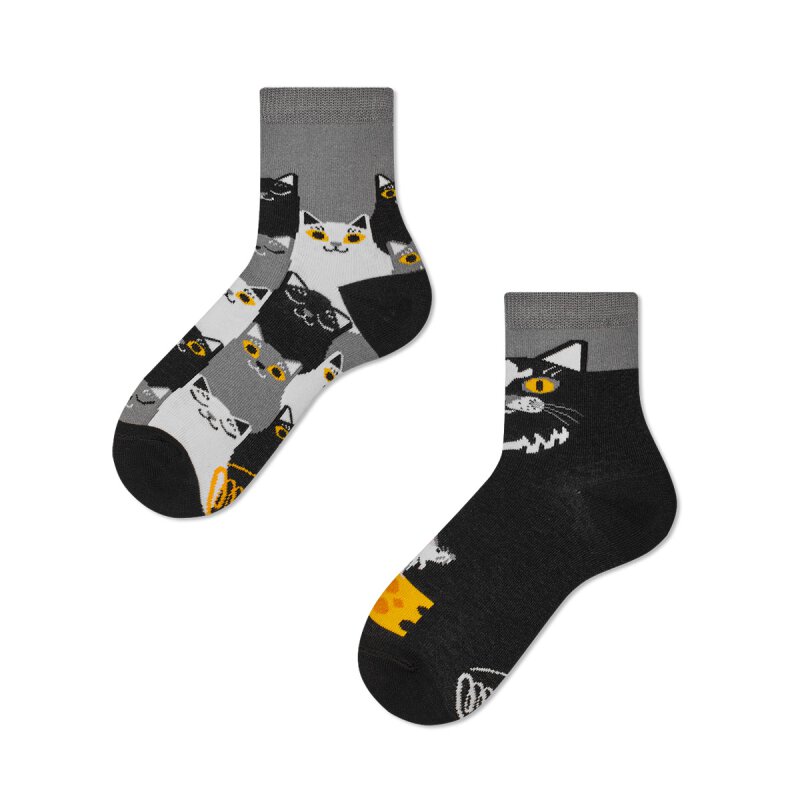 Many Mornings Socks - Black Cat - Kids Socken