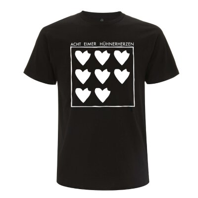 Acht Eimer Hühnerherzen - Logo - T-Shirt - black S