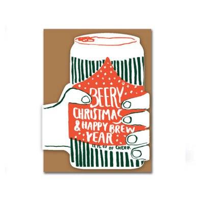 Grußkarte - Beery Christmas - Egg Press Xmas - Karte mit Umschlag