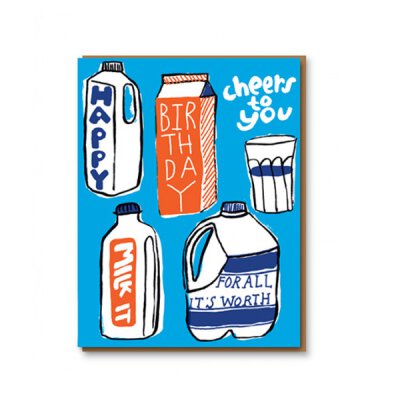 Grußkarte - Egg Press Milk It - Karte mit Umschlag