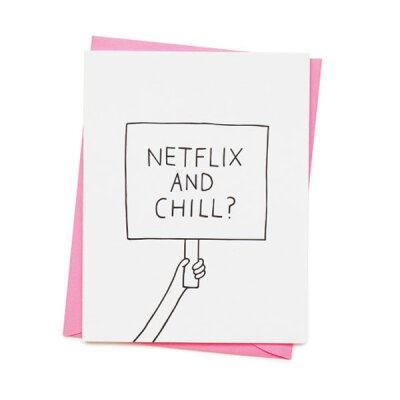 Grußkarte - Ashkahn Netflix And Chill - Karte mit Umschlag
