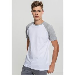 Urban Classics - TB639 - Raglan Contrast Tee - white/grey M