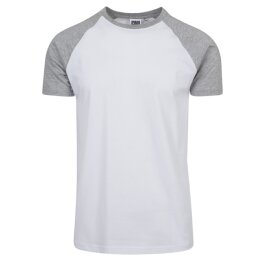 Urban Classics - TB639 - Raglan Contrast Tee - white/grey M