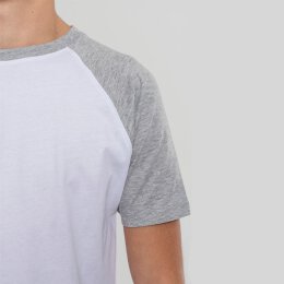 Urban Classics - TB639 - Raglan Contrast Tee - white/grey 4XL