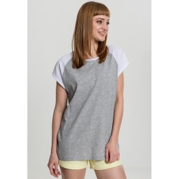 Urban Classics - TB1913 - Ladies Contrast Raglan Tee - grey/white XXL