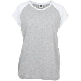 Urban Classics - TB1913 - Ladies Contrast Raglan Tee - grey/white XXL