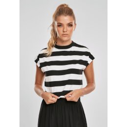 Urban Classics - TB3631 - Ladies Stripe Short Tee - black/white L