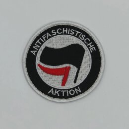 Antifaschistiche Aktion - schwarz / rot - gestickter...