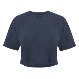 Continental - EP26 - Womens Cropped T-Shirt - stonewash denim