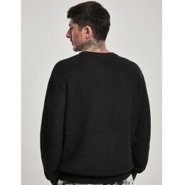 Urban Classics Men - TB3129 - Cardigan Stitch Sweater - black