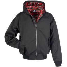 Harrington-Style Jacke hooded - schwarz S