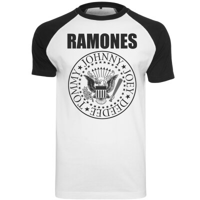 Ramones - Circle - Raglan Tee - MC061 - white/black L