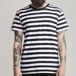 Mantis - Stripy T-Shirt - black/white M