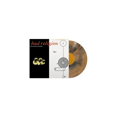 BAD RELIGION - PROCESS OF BELIEF (20TH ANNIVERSARY ORANGE/BLACK GALAXY COLOURED EDITI - LP