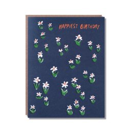 Grußkarte - Egg Press - Happiest Birthday Meadow -...