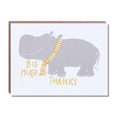 Grußkarte - Egg Press - Hippo Big Thanks - Karte mit Umschlag