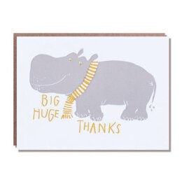Grußkarte - Egg Press - Hippo Big Thanks - Karte...