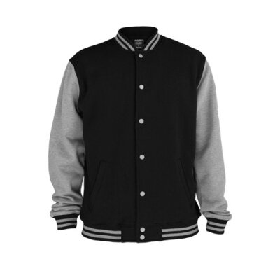 Urban Classics - TB207 - 2-tone College Sweatjacket black / grey