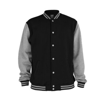 Urban Classics - TB207 - 2-tone College Sweatjacket black / grey M