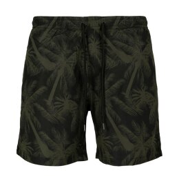 Urban Classics - TB2679 - Pattern Swim Short - palm olive XL