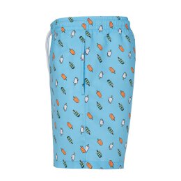 Urban Classics - TB2679 - Pattern Swim Short - lightblue ice M