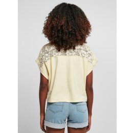 Urban Classics - TB4359 -Ladies Short Oversized Lace Tee - softyellow