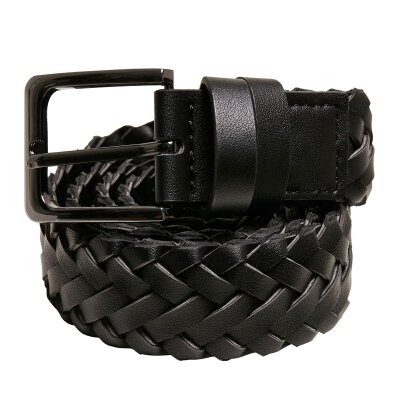 Urban Classics - TB5141 - Braided Synthetic Leather Belt - black