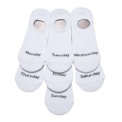 Urban Classics - TB5183 - Invisible Weekly Socks 7-Pack - White