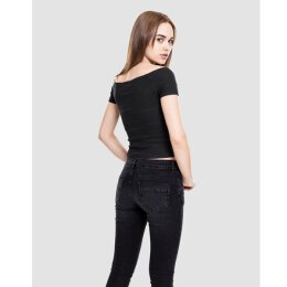 Urban Classics - TB1500 - Ladies Off Shoulder Rib Tee - black L