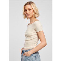 Urban Classics - TB1500 - Ladies Off Shoulder Rib Tee - softseagrass S