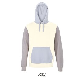 SOL´S - 03818 - Unisex Collins Hooded Sweatshirt  - Natural / Creamy Blue / Light Grey